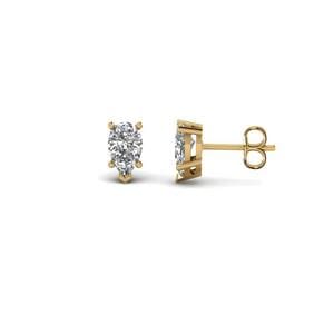 one stud diamond earrings