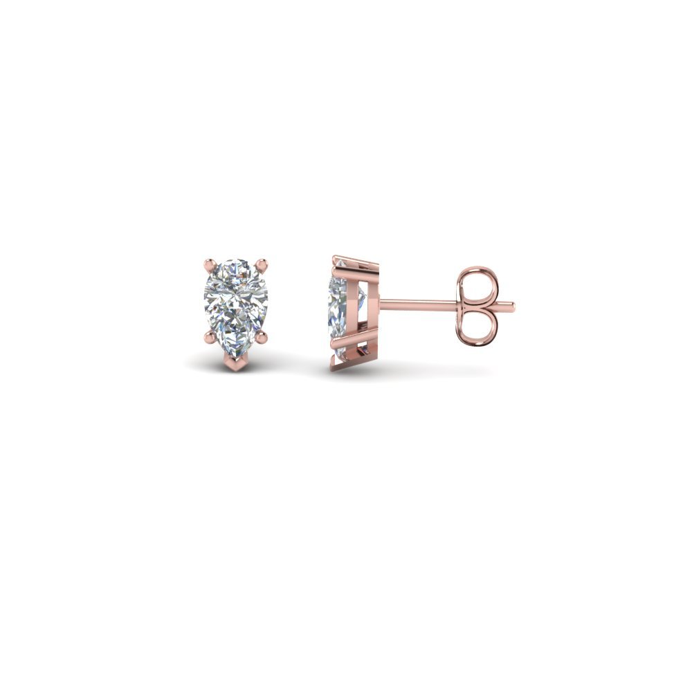 1 Carat Pear Diamond Earrings