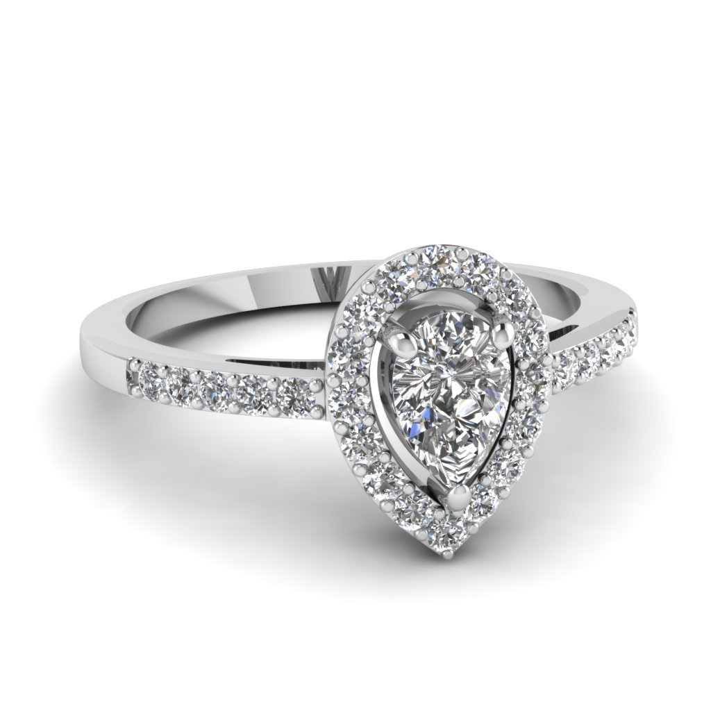 Unique Pear Diamond Engagement Ring