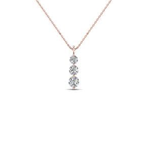 3 Diamond Drop Pendant Necklace
