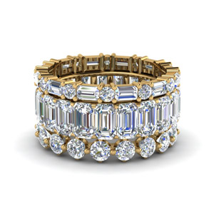 fd_3 piece stack eternity band in 14K yellow gold FD8474B NL YG