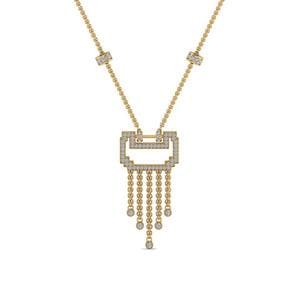 Art Deco Drop Diamond Necklace