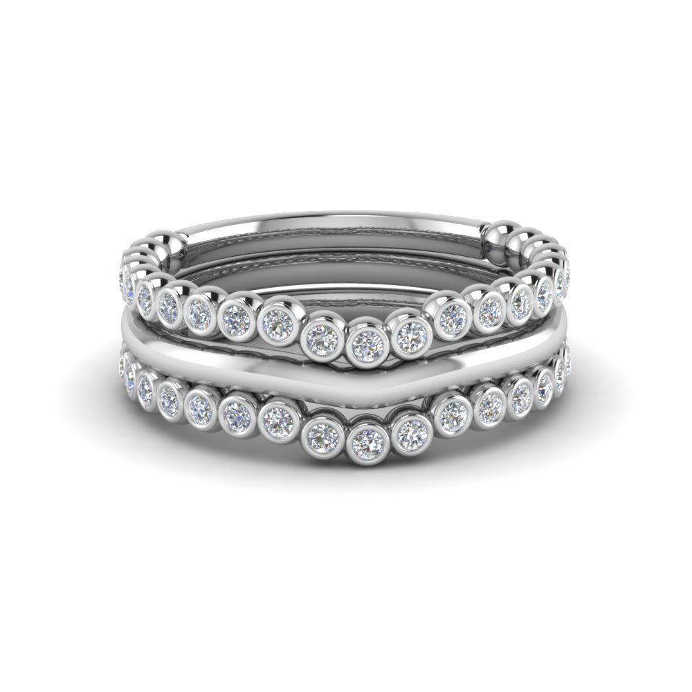 Platinum Stackable Rings