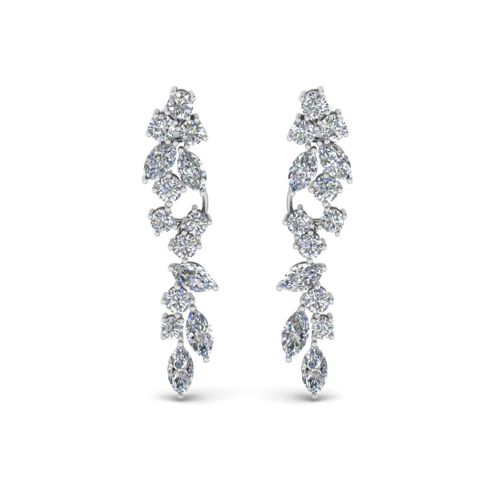 Infinity Diamond Drop Dangle Earring In 14K Rose Gold | Fascinating ...
