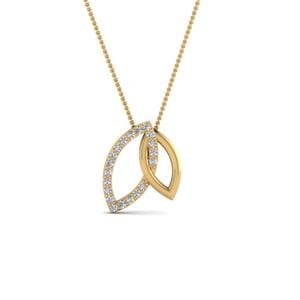 Double Open Marquise Linked Pendant