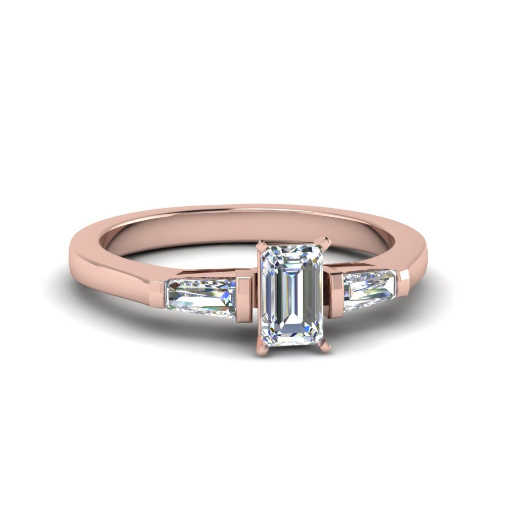Emerald Cut Engagement Rings Gold