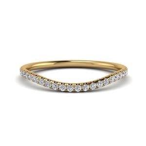 French Pave Contour Wedding Band