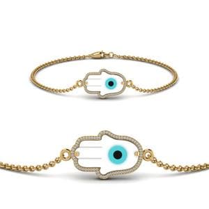 Hamsa Evil Eye Diamond Bracelet