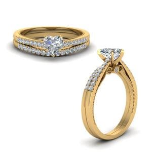Heart Diamond Ring With Band