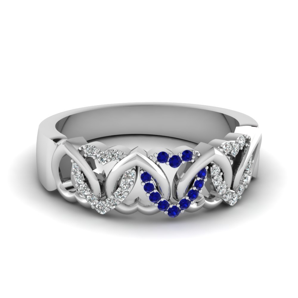 Sapphire wedding Bands For Her