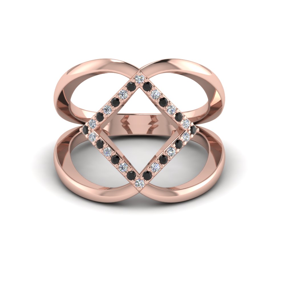 Ladies Diamond Orbit X Ring