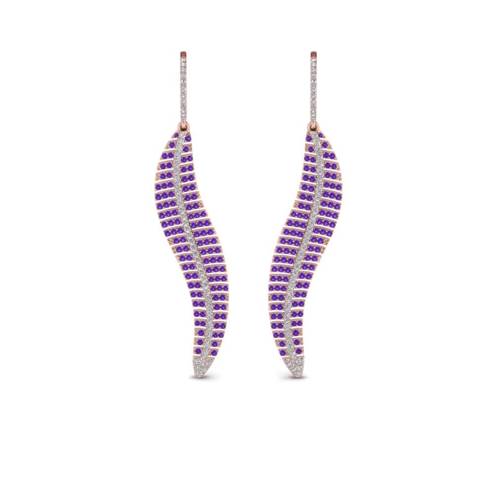 Purple Topaz Earrings