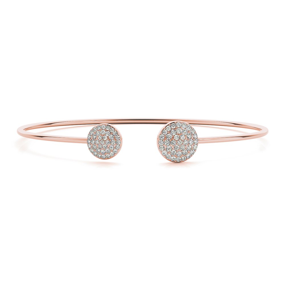 diamond open bangle bracelet