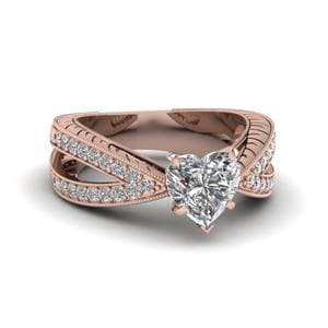 1 Carat Heart Diamond Rings