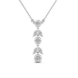 Petal Diamond Drop Necklace