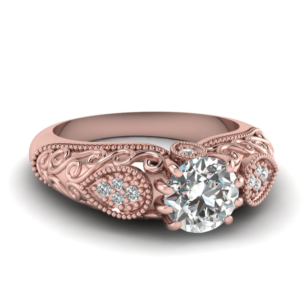 Vintage Style Art Deco Engagement Ring