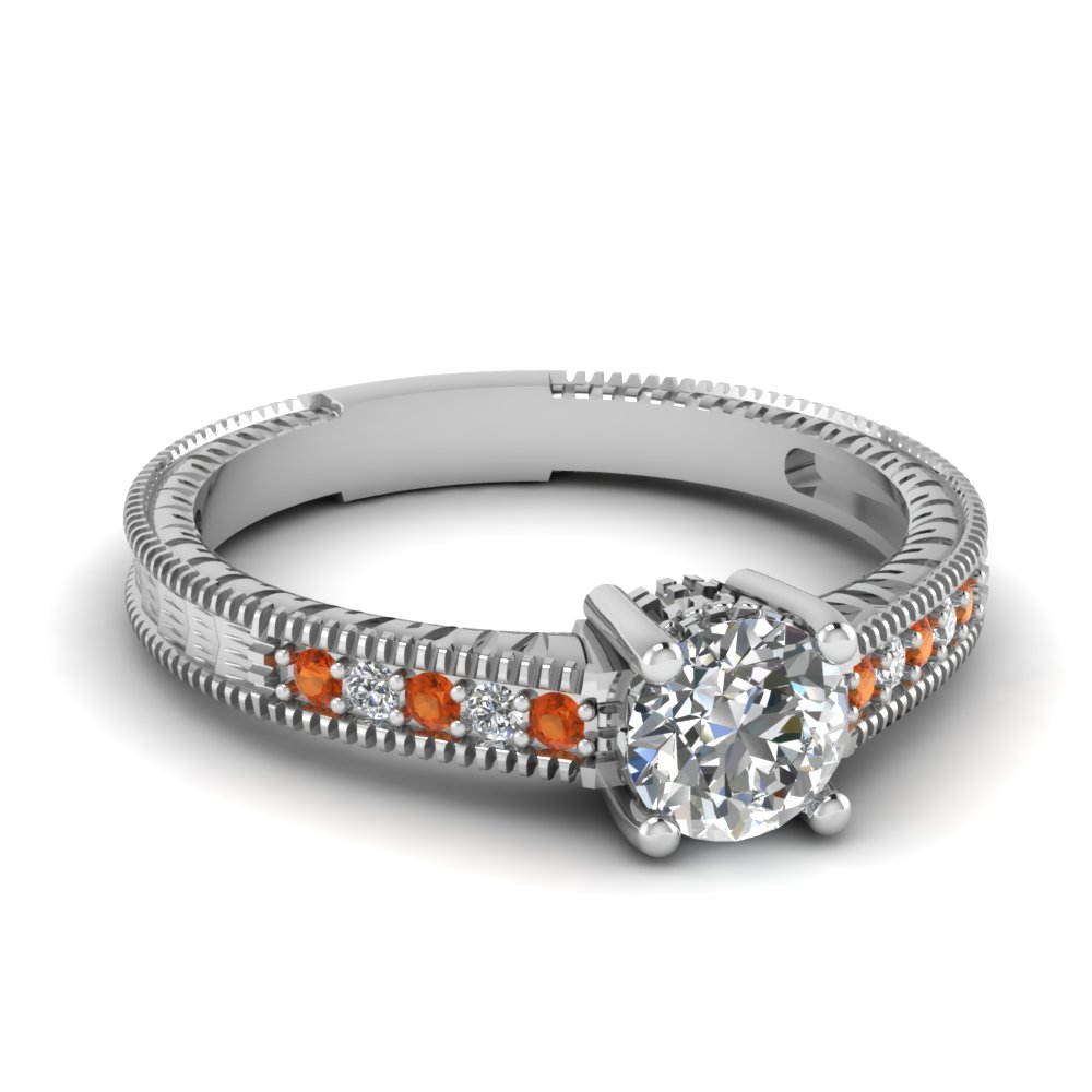 Vintage Style Engagement Art Deco Ring
