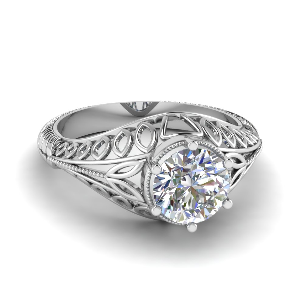 edwardian filigree diamond ring