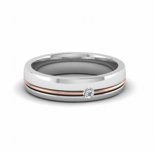 Mens Two Tone Wedding Bands